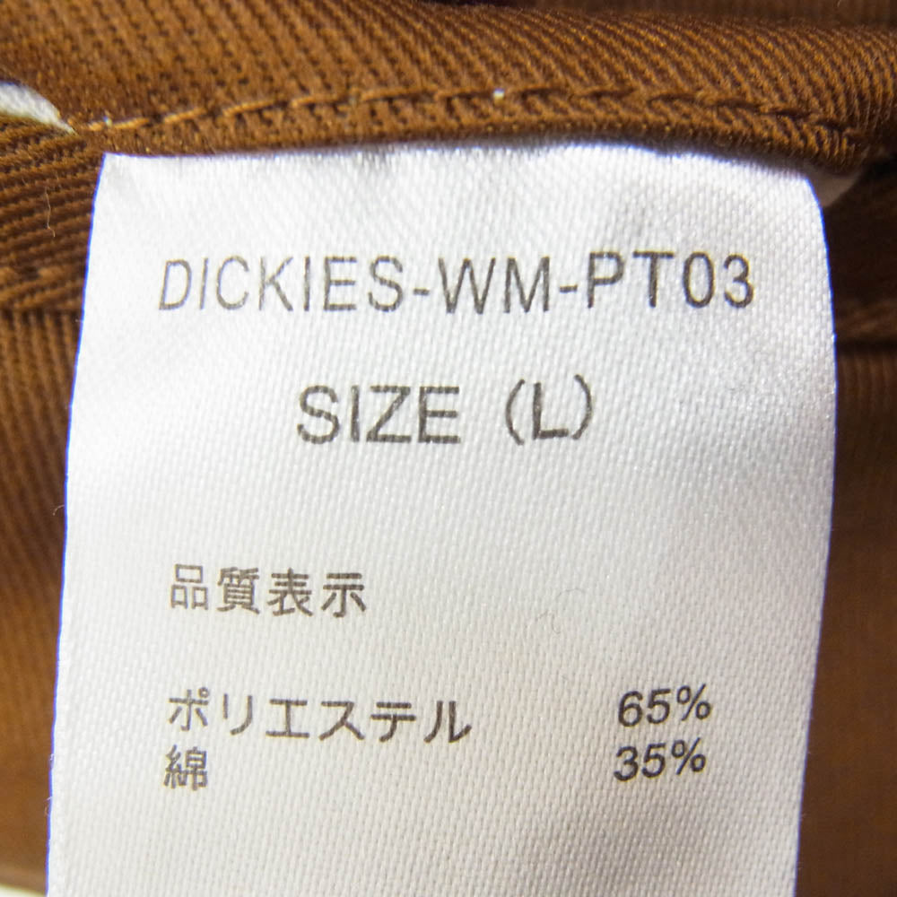 WACKO MARIA ワコマリア DICKIES-WM-PT03 × DICKIES ディッキーズ プリーツ入り トラウザー パンツ ブラウン系 L【中古】