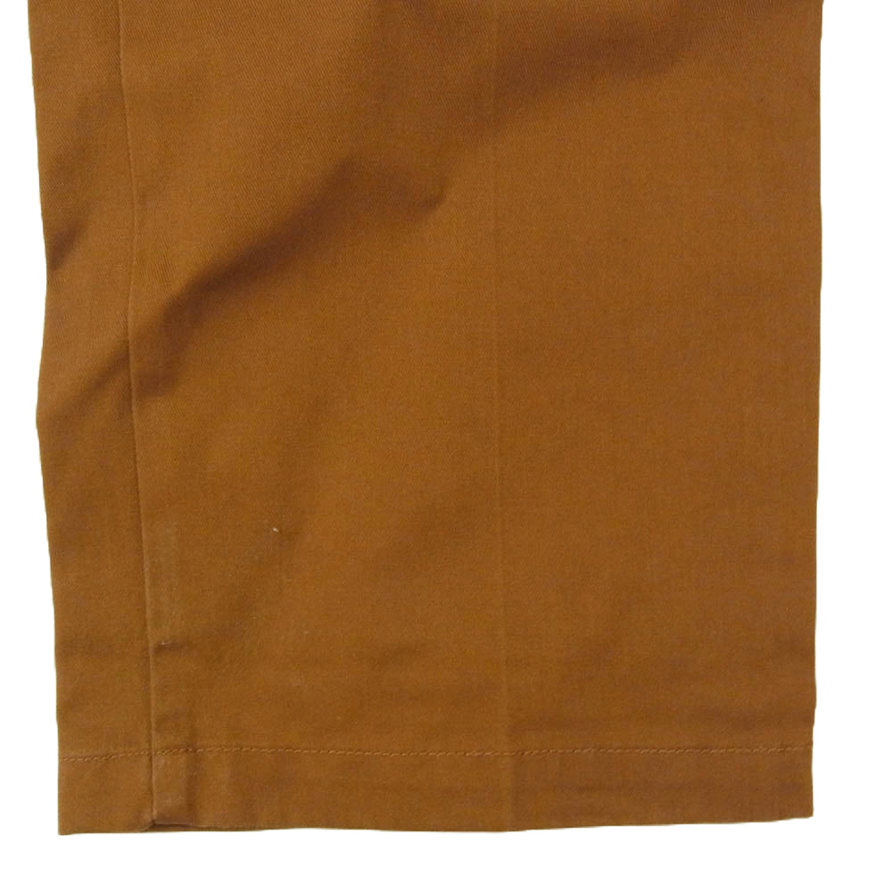 WACKO MARIA ワコマリア DICKIES-WM-PT03 × DICKIES ディッキーズ プリーツ入り トラウザー パンツ ブラウン系 L【中古】