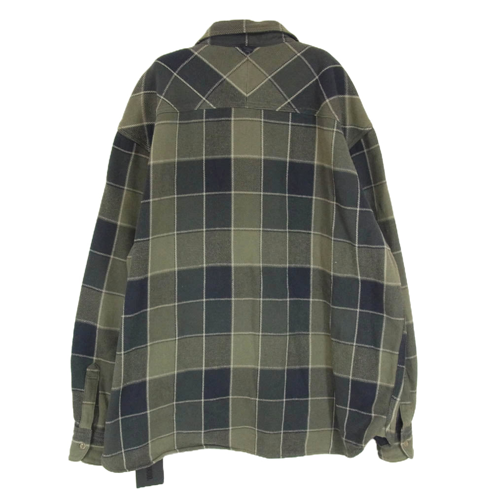 NEIGHBORHOOD ネイバーフッド 22SS 221ARNH-SHM01 L/S SHIRTS ヘビーネル チェック柄 長袖 シャツ カーキ系 XL【中古】