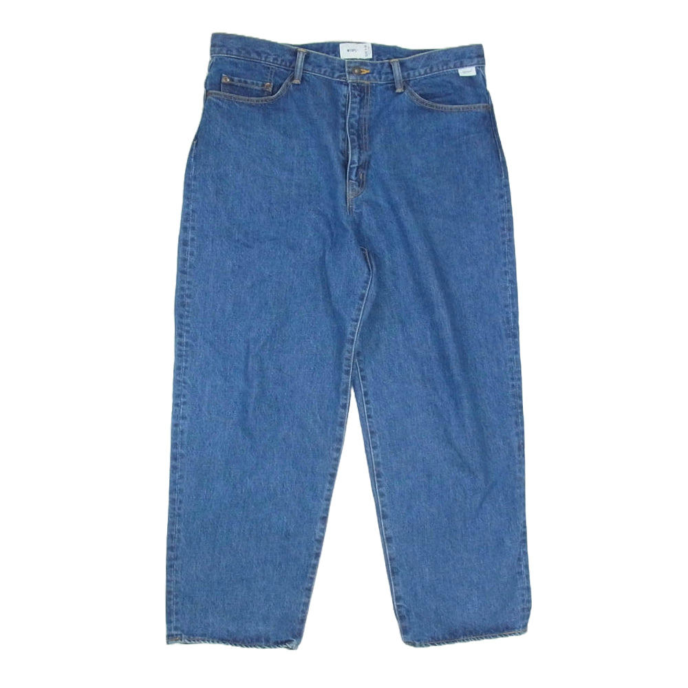 WTAPS ダブルタップス 242WVDT-PTM02 BLUES STRAIGHT TROUSERS  COTTON. DENIM ストーンバイオブリーチ加工 デニム パンツ ジーンズ インディゴブルー系 X04【中古】