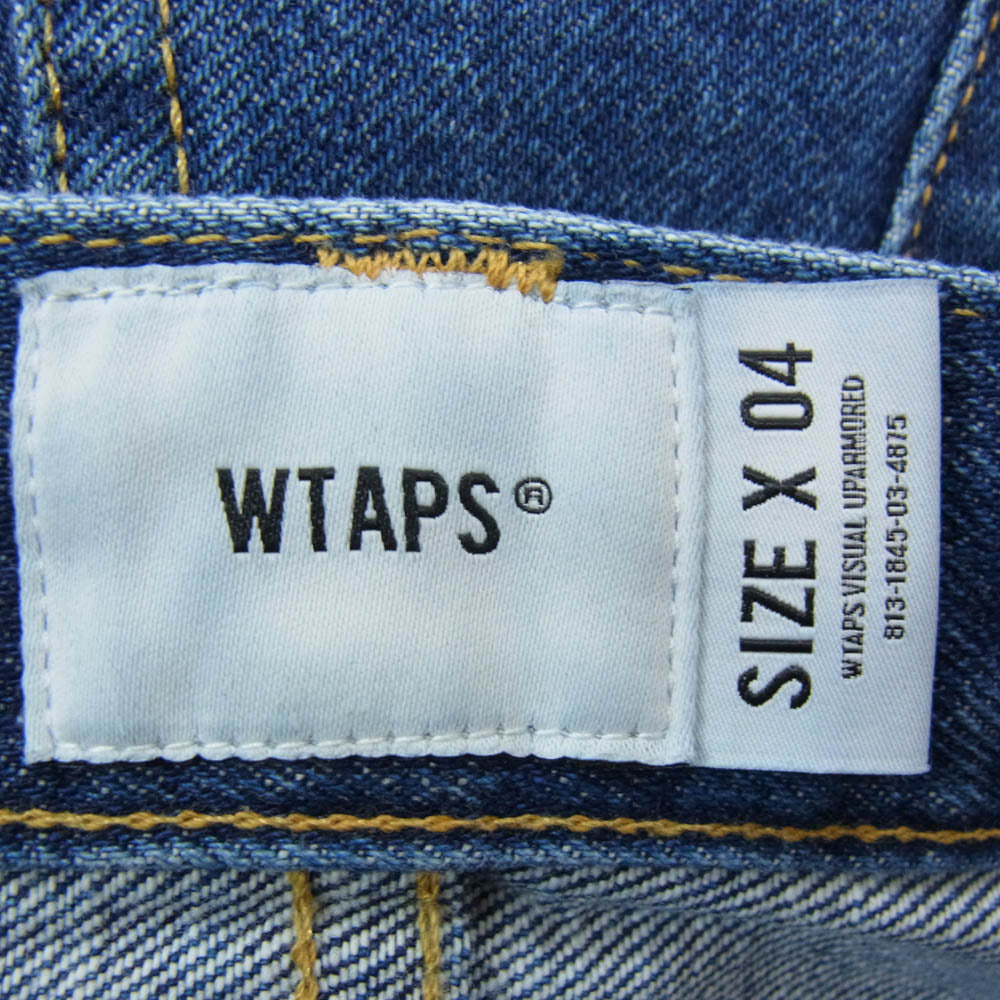 WTAPS ダブルタップス 242WVDT-PTM02 BLUES STRAIGHT TROUSERS  COTTON. DENIM ストーンバイオブリーチ加工 デニム パンツ ジーンズ インディゴブルー系 X04【中古】