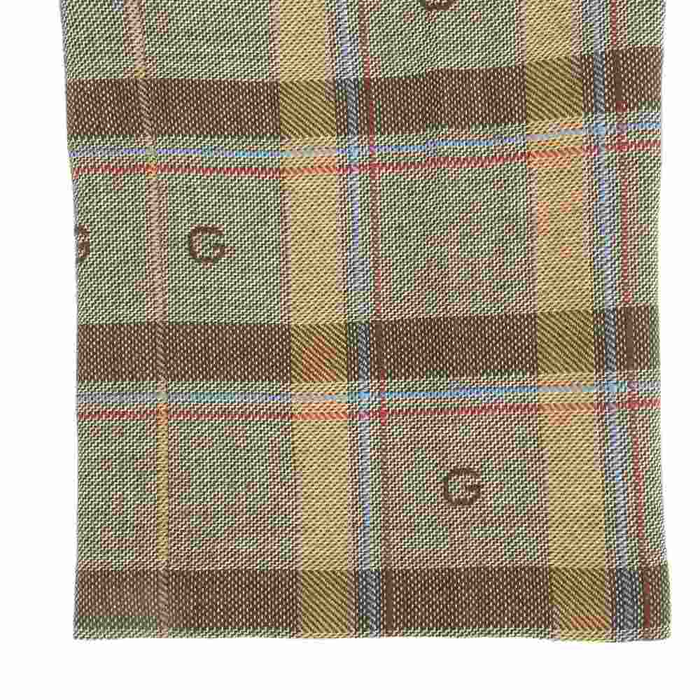 GUCCI グッチ 680704 ZAHLM Gチェック柄 ウール パンツ ブラウン系 48 ブラウン系 48【中古】