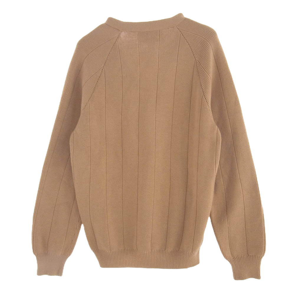 GUCCI グッチ 21AW 626349 XKBFJ ウェブ付き ウールブレンド ニット カーディガン ベージュ系 L ライトブラウン系 L【中古】