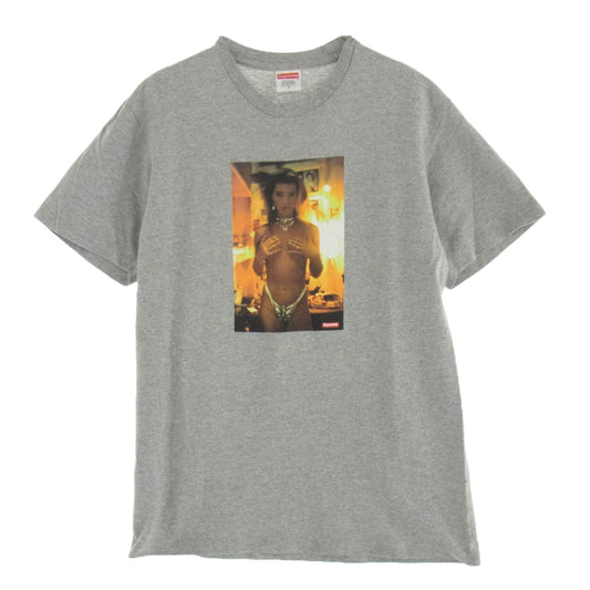 Supreme シュプリーム 18SS Nan Goldin Kim in Rhinestone Tee グレー系【中古】