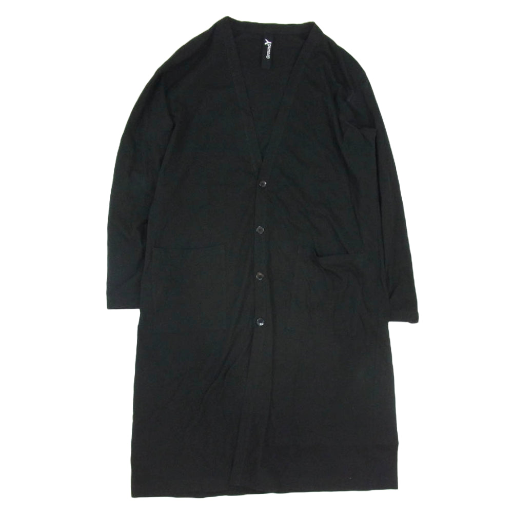 Yohji Yamamoto ヨウジヤマモト GroundY グラウンドワイ GD-T07-047 コットン ロング カーディガン ブラック系 3【中古】