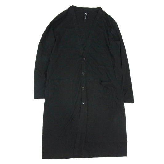 Yohji Yamamoto ヨウジヤマモト GroundY グラウンドワイ GD-T07-047 コットン ロング カーディガン ブラック系 3【中古】