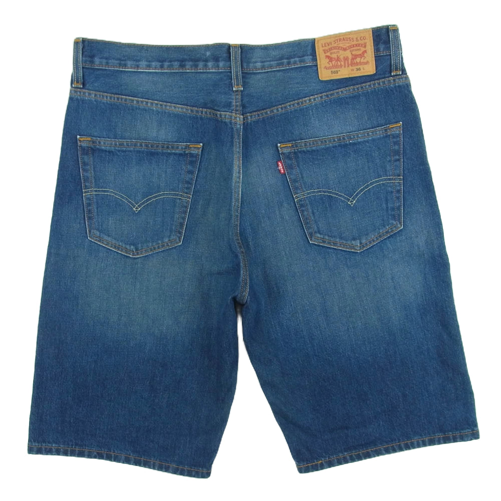 Levi's リーバイス 569 Loose Fit Denim Shorts ルーズフィット デニム ショーツ ハーフ ショート パンツ インディゴブルー系 W36【美品】【中古】