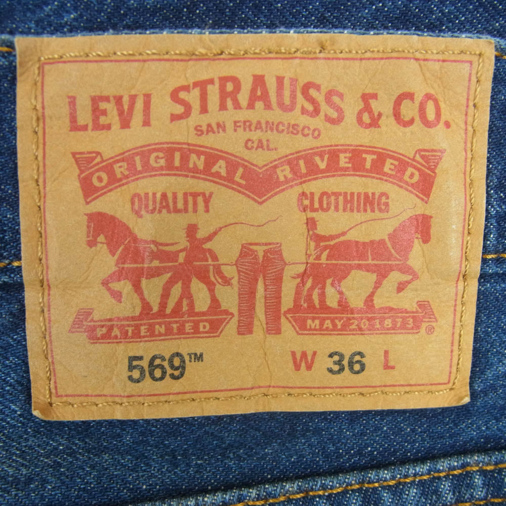 Levi's リーバイス 569 Loose Fit Denim Shorts ルーズフィット デニム ショーツ ハーフ ショート パンツ インディゴブルー系 W36【美品】【中古】