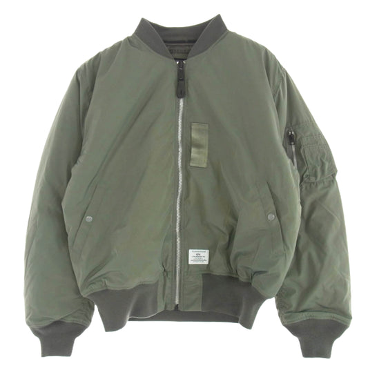 ALPHA アルファ 24AW TA0720 INDUSTRIES MA-1 ライト フライト ジャケット カーキ系 XL【中古】