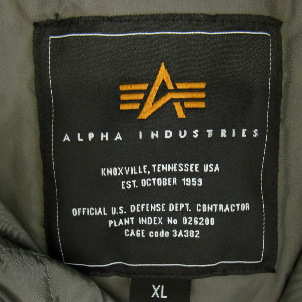 ALPHA アルファ 24AW TA0720 INDUSTRIES MA-1 ライト フライト ジャケット カーキ系 XL【中古】