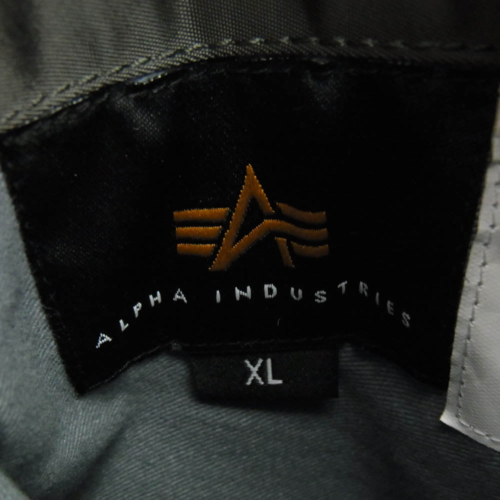 ALPHA アルファ AF/615-37901 0615-00-573-8335 INDUSTRIES JACKET FLYER'S MAN INTERMEDIATE MA-1 KNOXVILLE TN.U.S.A アメリカ空軍 フライトジャケット グリーン リバーシブル 軍物 ミリタリー メンズ アウター カーキ系 XL【中古】