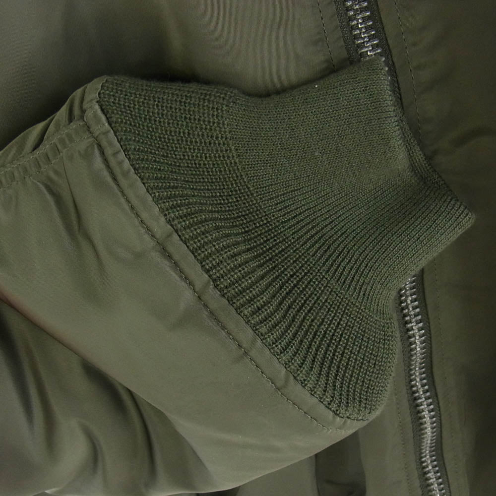 ALPHA アルファ AF/615-37901 0615-00-573-8335 INDUSTRIES JACKET FLYER'S MAN INTERMEDIATE MA-1 KNOXVILLE TN.U.S.A アメリカ空軍 フライトジャケット グリーン リバーシブル 軍物 ミリタリー メンズ アウター カーキ系 XL【中古】