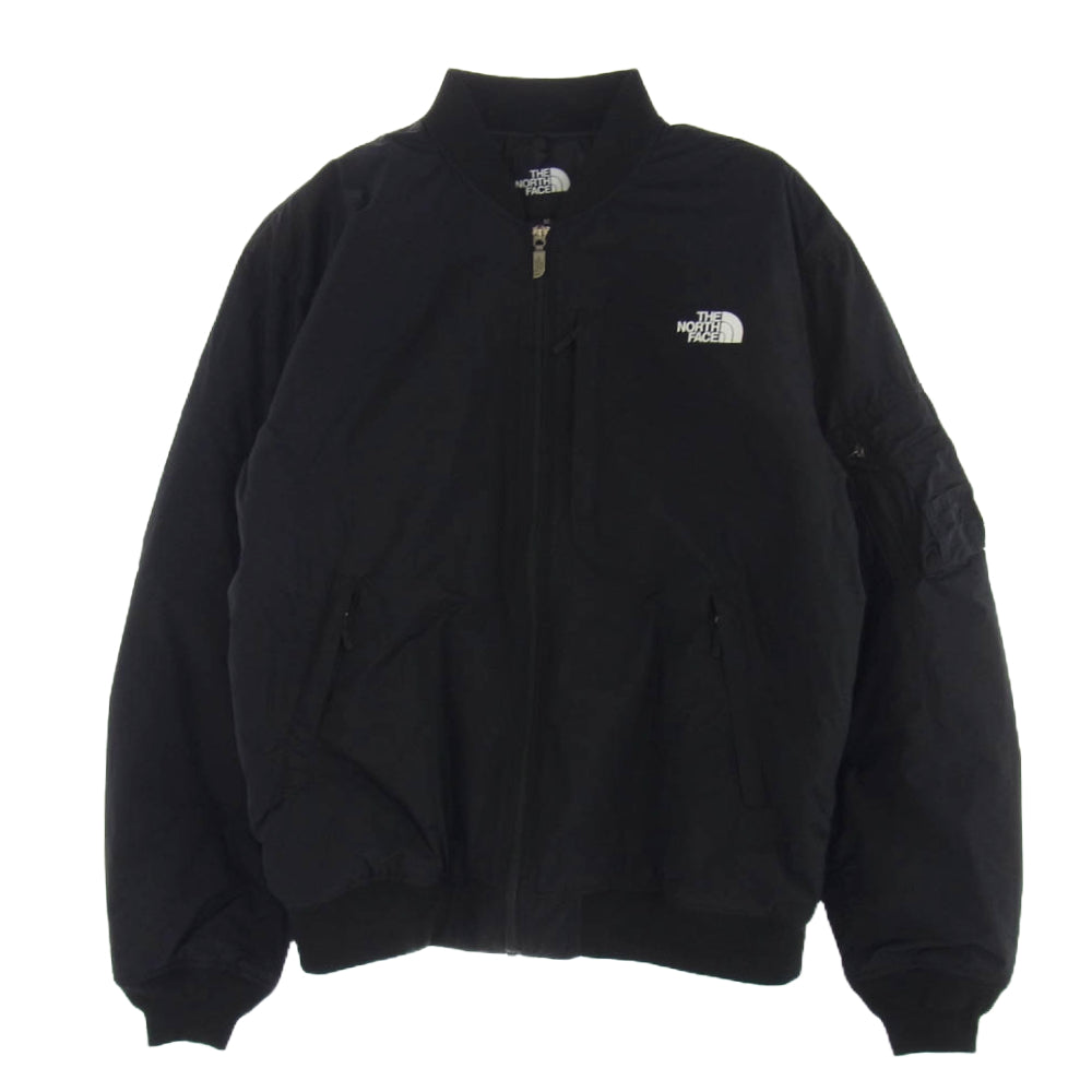 THE NORTH FACE ノースフェイス NY82452 INSULATION BOMBER JACKET インサレーション ボンバー ジャケット MA-1 ブラック系 XL【中古】