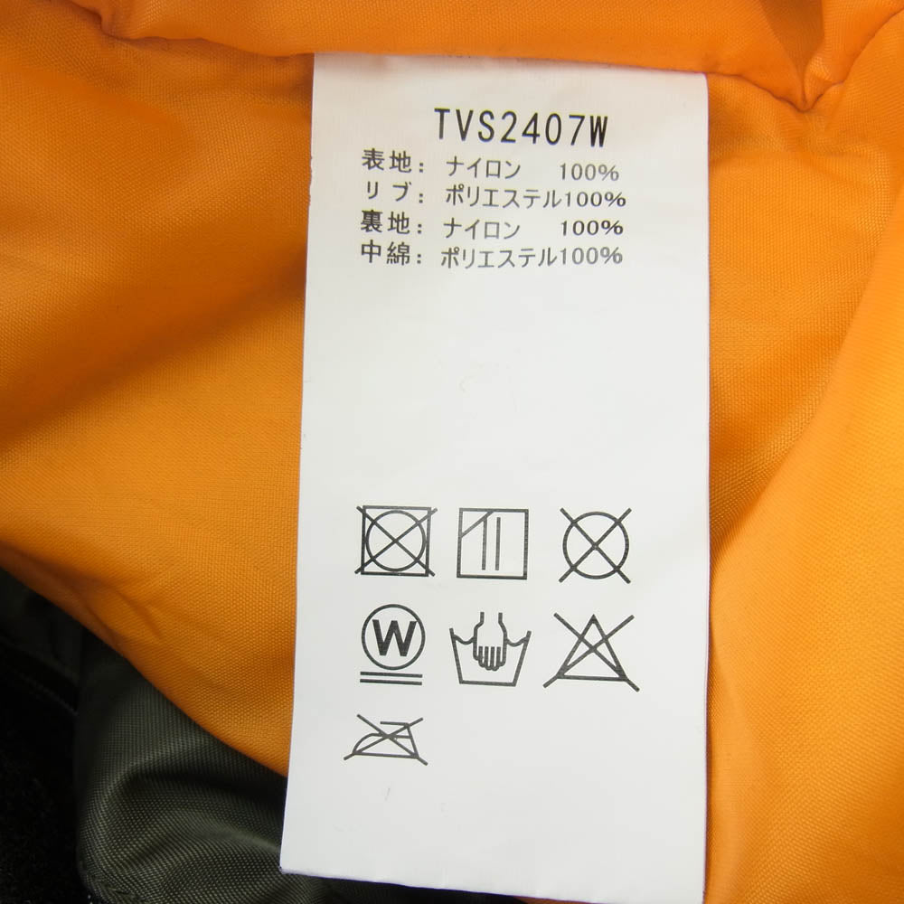 VANSON バンソン TVS2407W 肘当て 肩パッド付き MA-1 フライトボンバー ジャケット ブルゾン カーキ系 XL【中古】
