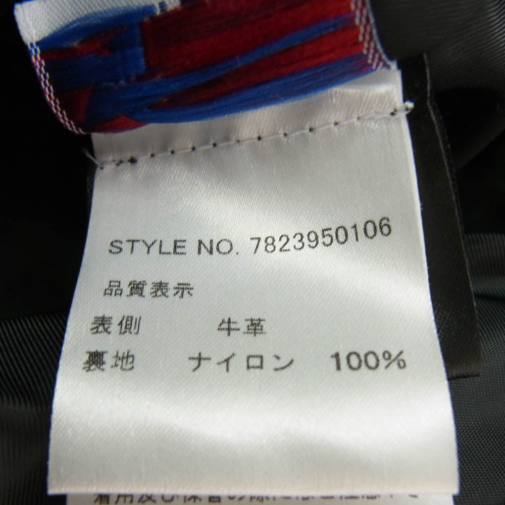 schott ショット 7823950106 503HDT HOODED ONESTAR フードワンスター レザー フルジップ パーカー ライダース ジャケット ブラック系 38【中古】