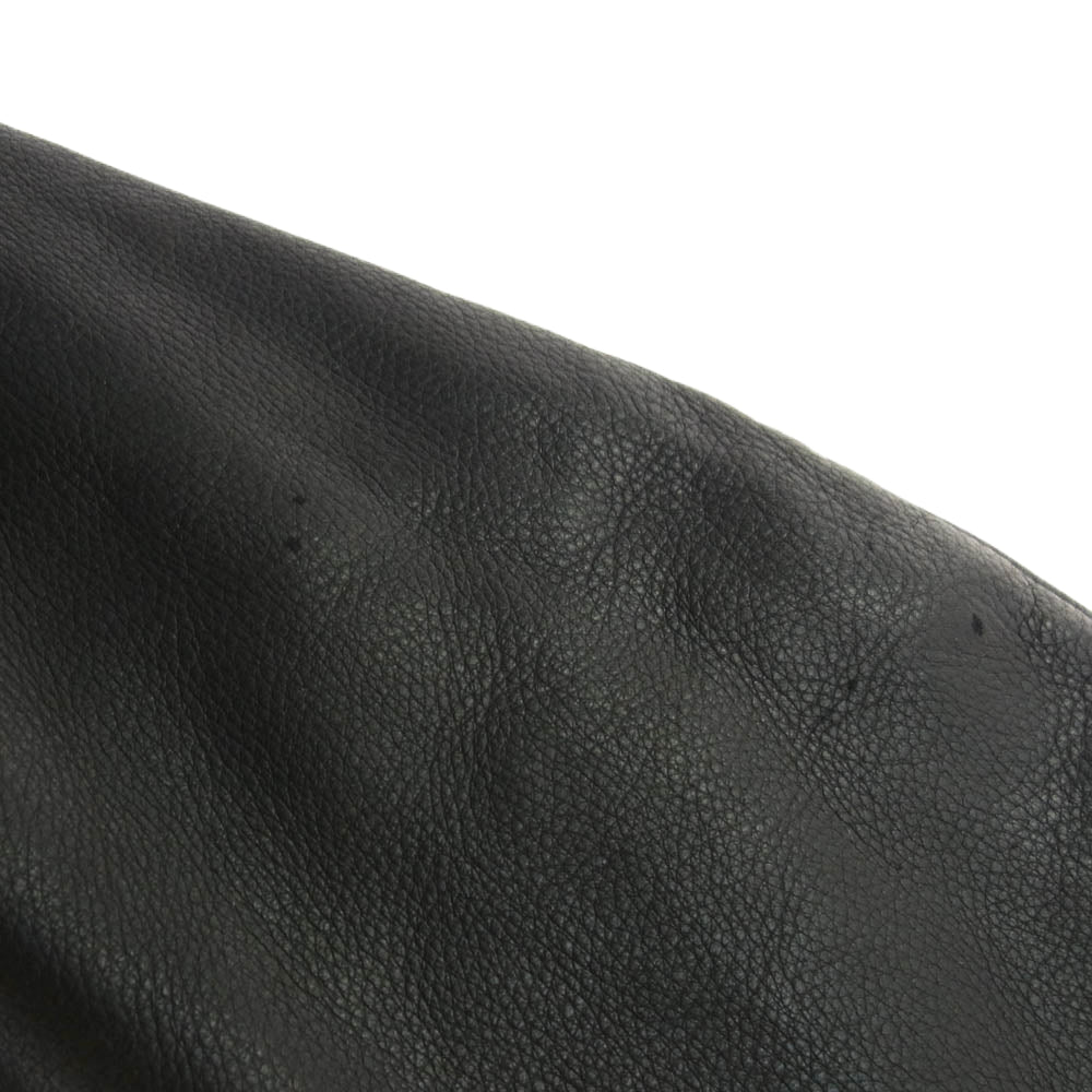 schott ショット 7823950106 503HDT HOODED ONESTAR フードワンスター レザー フルジップ パーカー ライダース ジャケット ブラック系 38【中古】