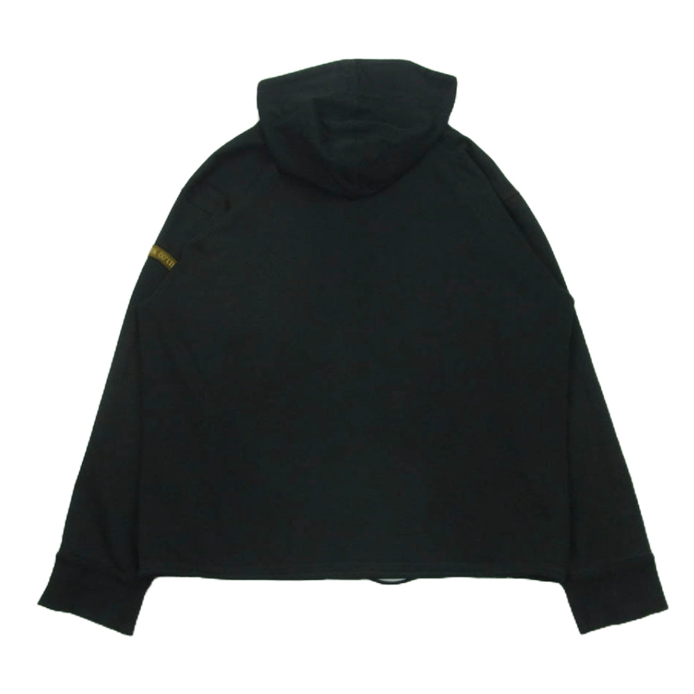 Y's Yohji Yamamoto ワイズ ヨウジヤマモト MQ-T09-024 アーム ロゴワッペン ボタンダウン フーデッド ジャケット パーカー ブラック系 サイズ表記なし【中古】