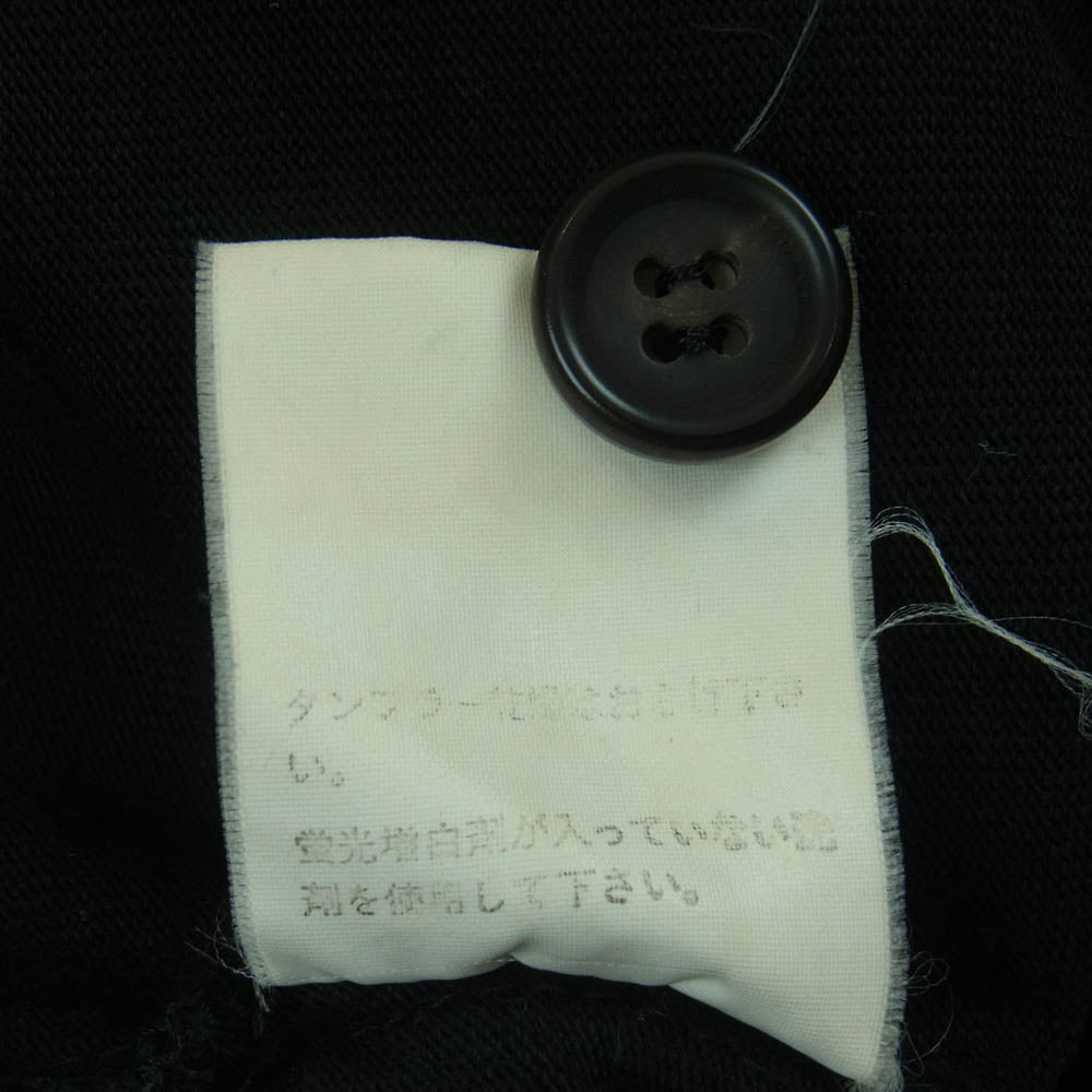 Y's Yohji Yamamoto ワイズ ヨウジヤマモト MQ-T09-024 アーム ロゴワッペン ボタンダウン フーデッド ジャケット パーカー ブラック系 サイズ表記なし【中古】