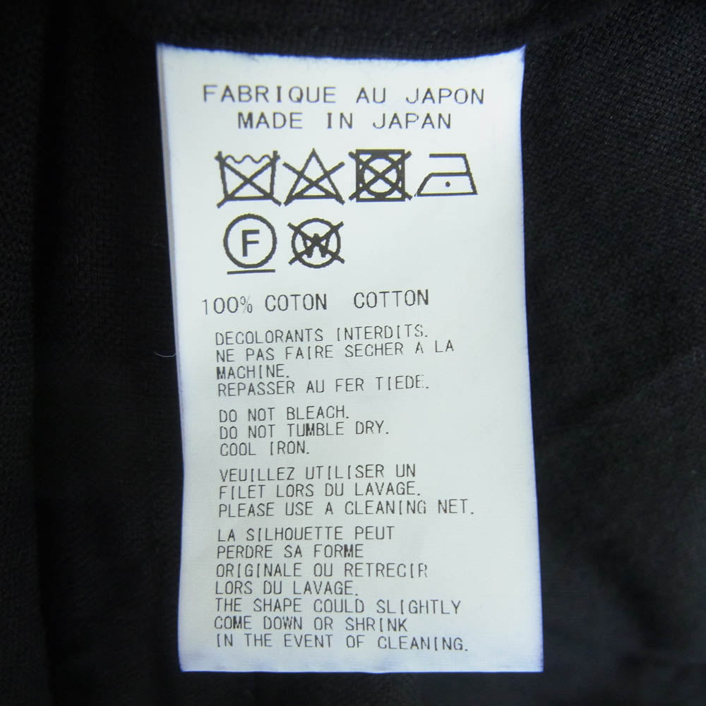 Yohji Yamamoto POUR HOMME ヨウジヤマモトプールオム 23AW HJ-B20-022 スプレッドカラー コード付き コットン シャツ 長袖 ブラック系 2【中古】