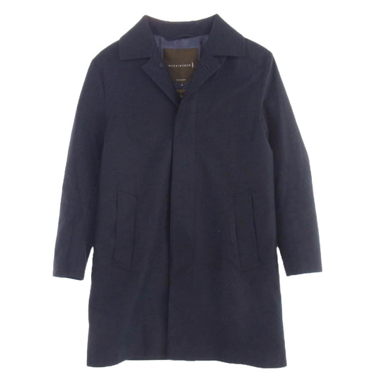 Mackintosh マッキントッシュ 英国製 Loro Piana ロロ ピアーナ ウール ステンカラー コート ダークネイビー系 36【中古】