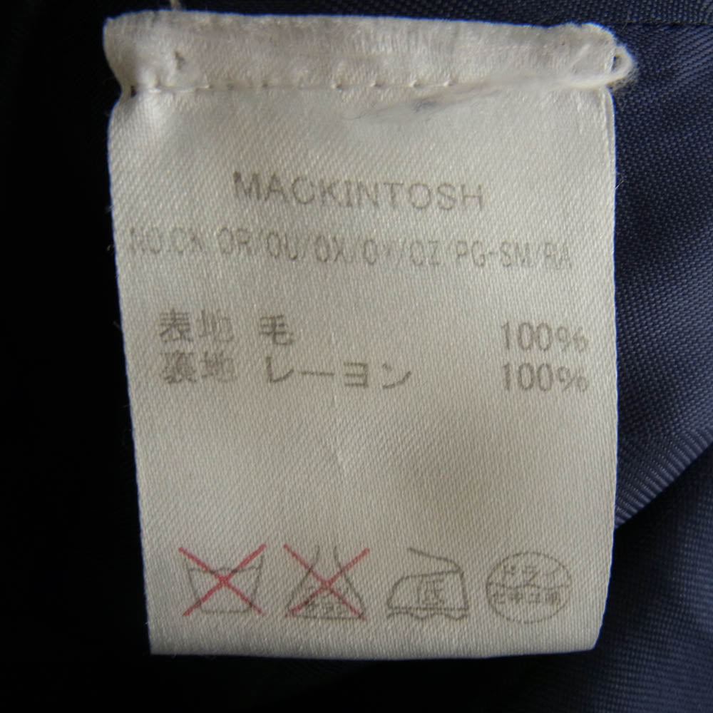 Mackintosh マッキントッシュ 英国製 Loro Piana ロロ ピアーナ ウール ステンカラー コート ダークネイビー系 36【中古】