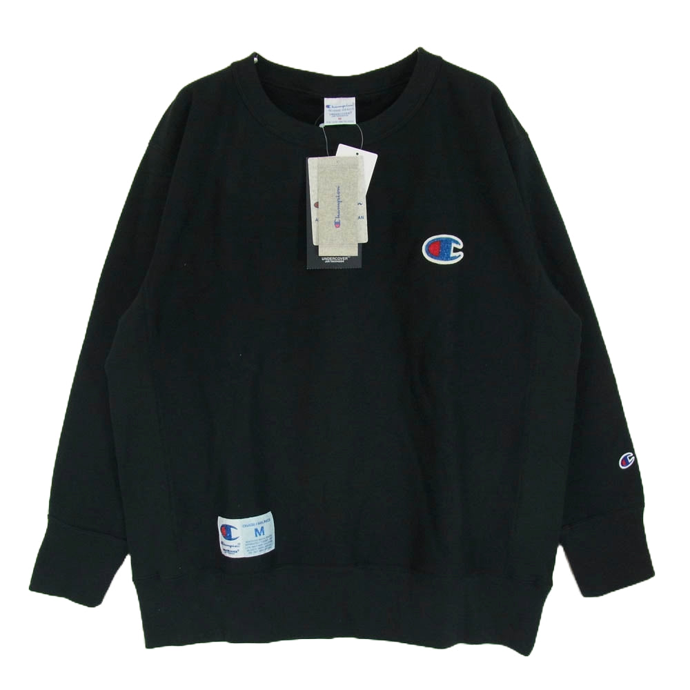 UNDERCOVER アンダーカバー 25SS UC1E4809-1 × Champion チャンピオン REVERSE WEAVE CREW NECK リバースウィーブ クルーネック スウェット シャツ トレーナー ブラック系 M【新古品】【未使用】【中古】