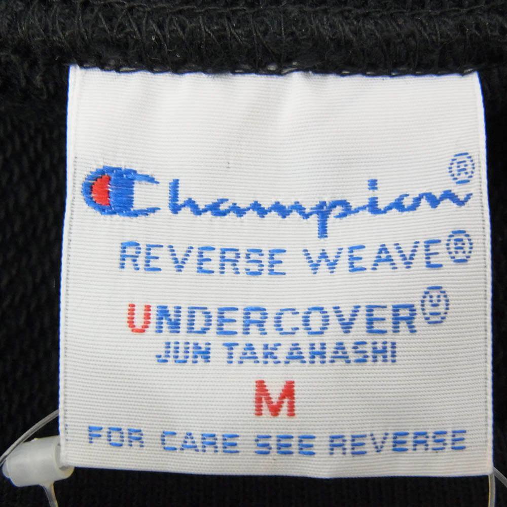 UNDERCOVER アンダーカバー 25SS UC1E4809-1 × Champion チャンピオン REVERSE WEAVE CREW NECK リバースウィーブ クルーネック スウェット シャツ トレーナー ブラック系 M【新古品】【未使用】【中古】