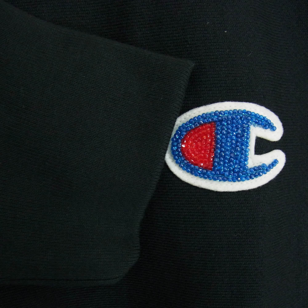 UNDERCOVER アンダーカバー 25SS UC1E4809-1 × Champion チャンピオン REVERSE WEAVE CREW NECK リバースウィーブ クルーネック スウェット シャツ トレーナー ブラック系 M【新古品】【未使用】【中古】
