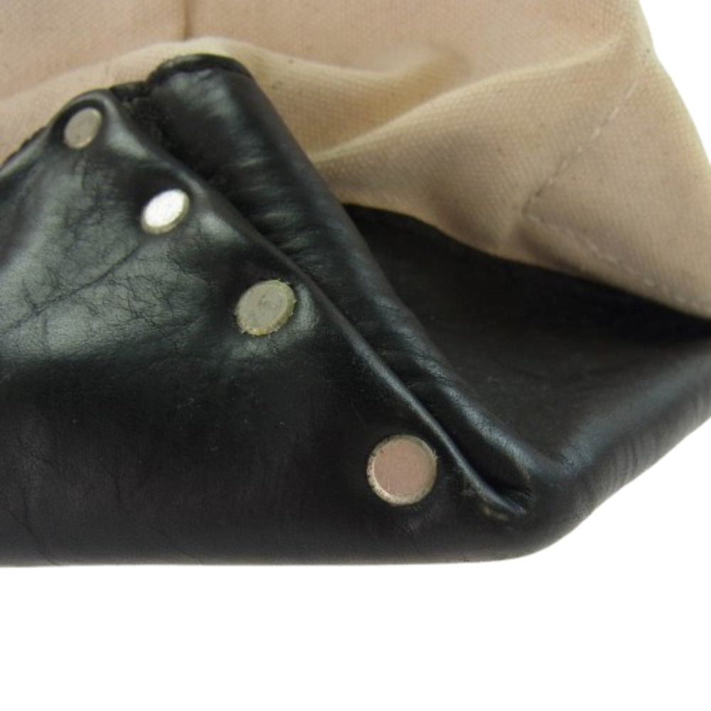 GLADHAND & Co. グラッドハンド × HERITAGE LEATHER ヘリテージレザー キャンバス レザー トートバッグ オフホワイト系【中古】
