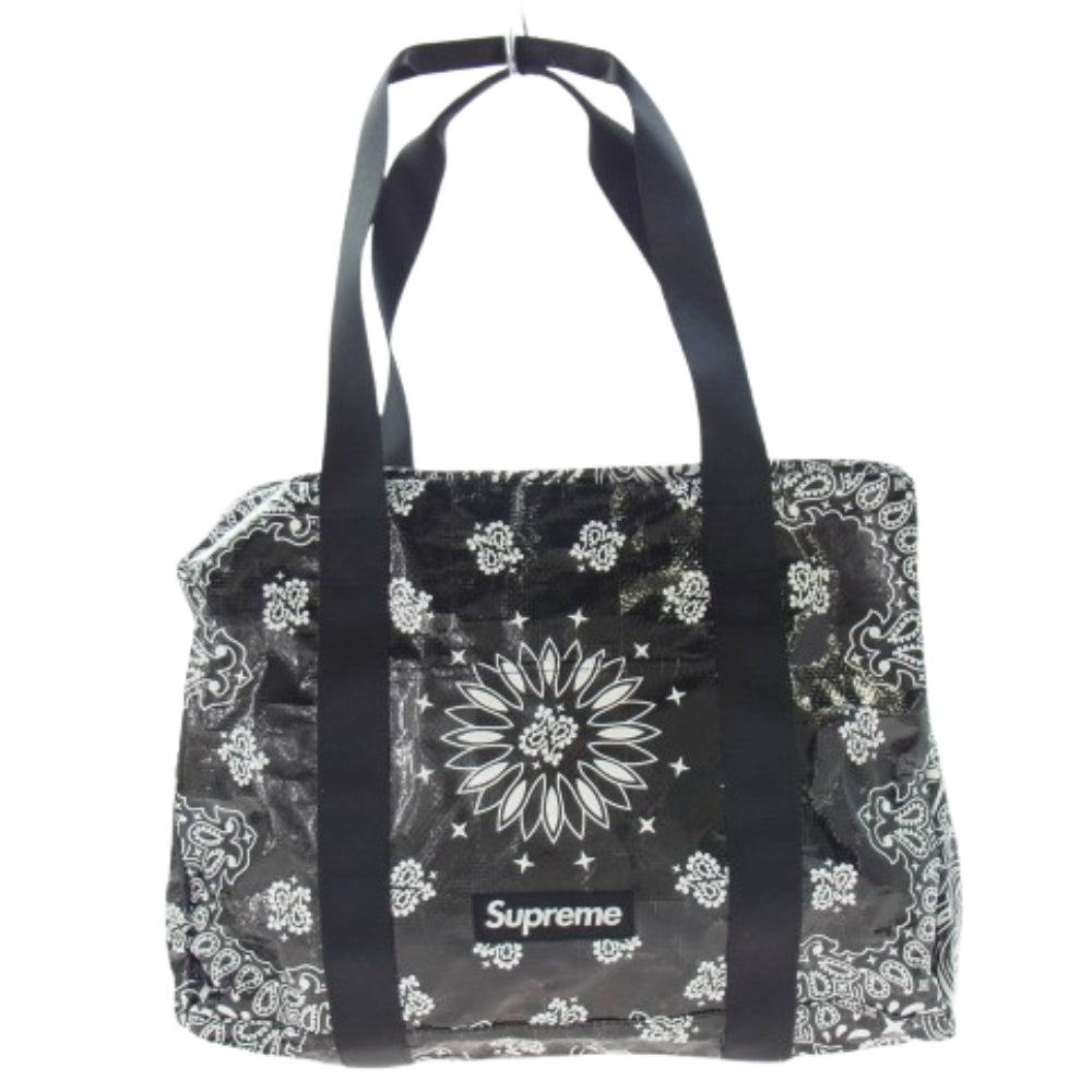 Supreme シュプリーム 21SS Bandana Tarp Large Duffle Bag バンダナ柄 バッグ　 ブラック系【中古】