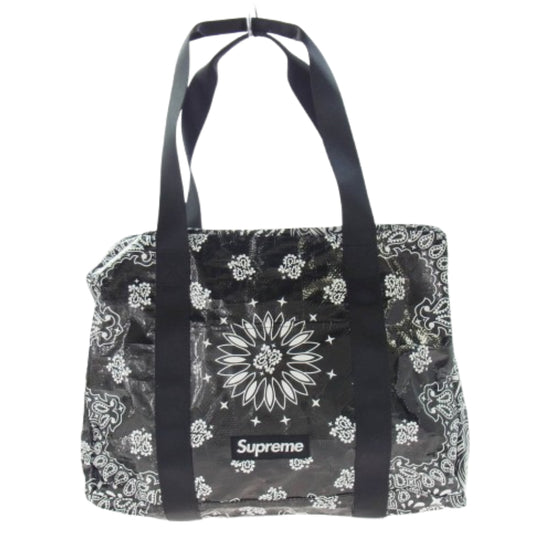 Supreme シュプリーム 21SS Bandana Tarp Large Duffle Bag バンダナ柄 バッグ　 ブラック系【中古】