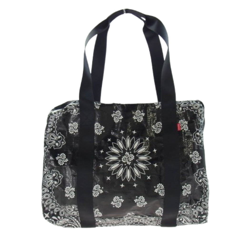 Supreme シュプリーム 21SS Bandana Tarp Large Duffle Bag バンダナ柄 バッグ　 ブラック系【中古】