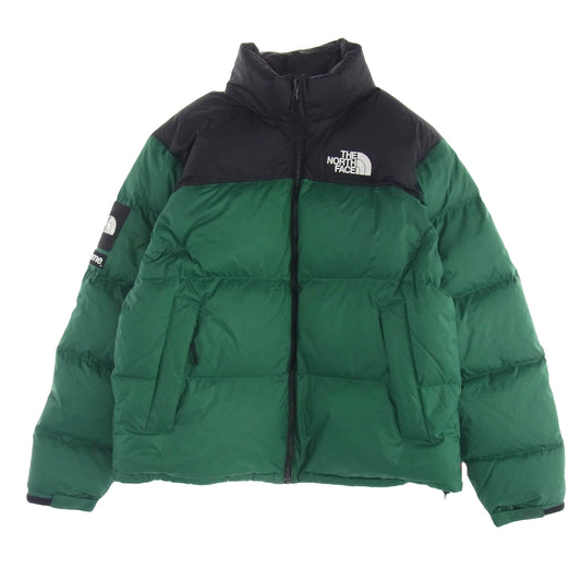 Supreme シュプリーム 24AW ND52402I × The North Face ノースフェイス Nuptse Jacket ヌプシ ダウン ジャケット バックパッチ付き グリーン系 ブラック系 L【中古】