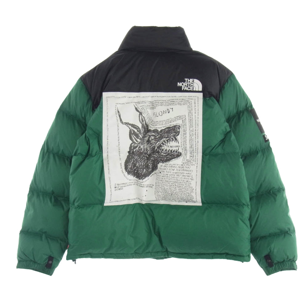 Supreme シュプリーム 24AW ND52402I × The North Face ノースフェイス Nuptse Jacket ヌプシ ダウン ジャケット バックパッチ付き グリーン系 ブラック系 L【中古】