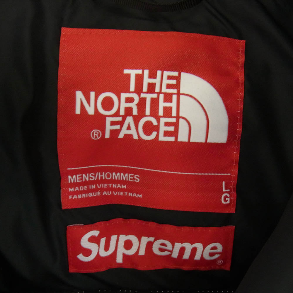 Supreme シュプリーム 24AW ND52402I × The North Face ノースフェイス Nuptse Jacket ヌプシ ダウン ジャケット バックパッチ付き グリーン系 ブラック系 L【中古】
