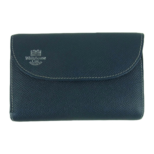 WHITE HOUSE COX ホワイトハウスコックス 3FOLD WALLET 3つ折り 財布 レザー ダークネイビー系【中古】