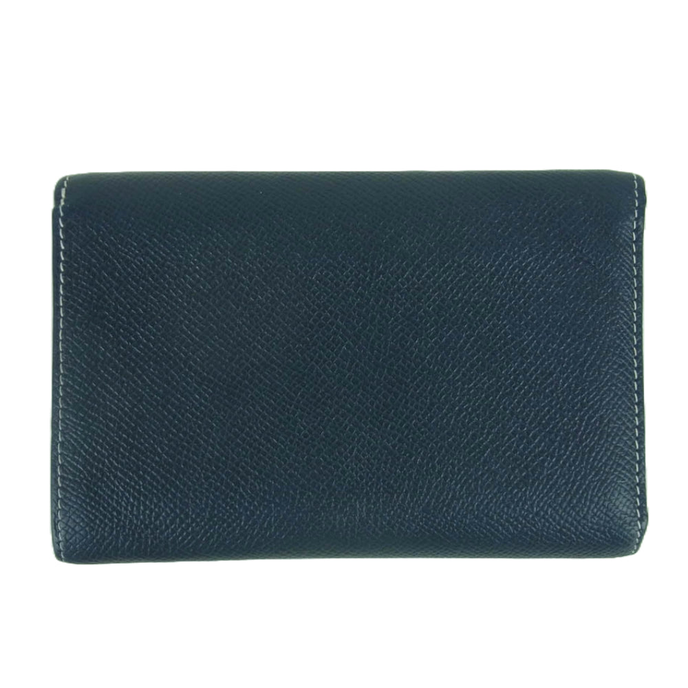 WHITE HOUSE COX ホワイトハウスコックス 3FOLD WALLET 3つ折り 財布 レザー ダークネイビー系【中古】