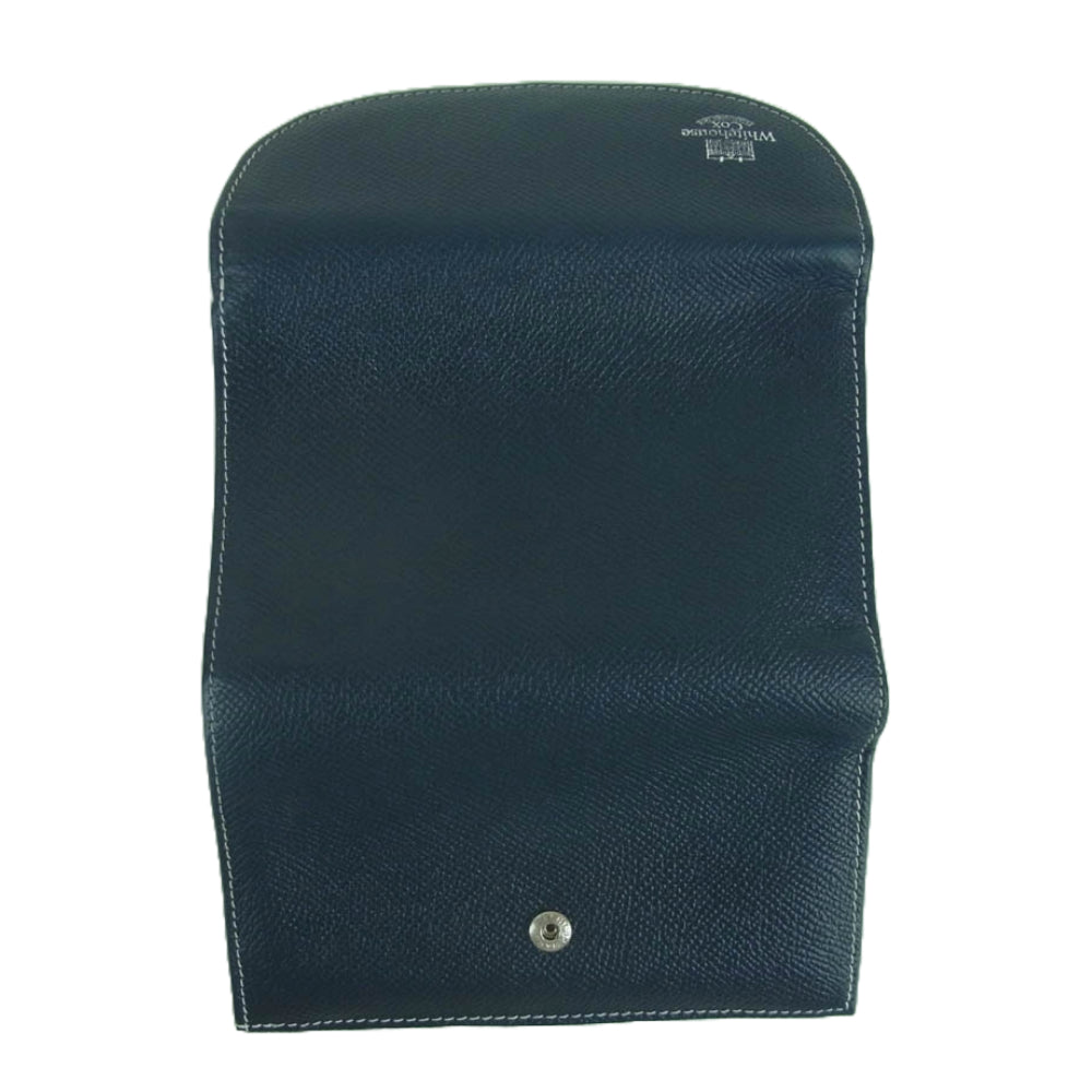 WHITE HOUSE COX ホワイトハウスコックス 3FOLD WALLET 3つ折り 財布 レザー ダークネイビー系【中古】