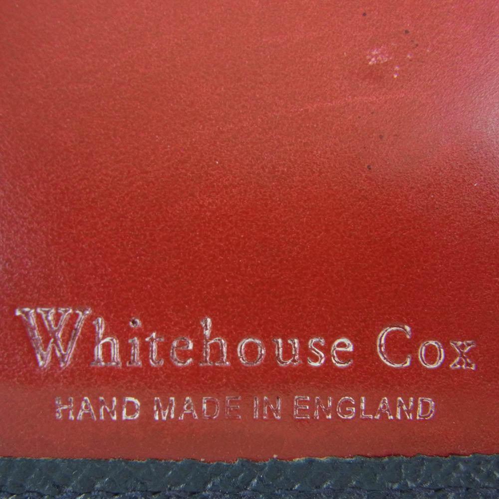 WHITE HOUSE COX ホワイトハウスコックス 3FOLD WALLET 3つ折り 財布 レザー ダークネイビー系【中古】