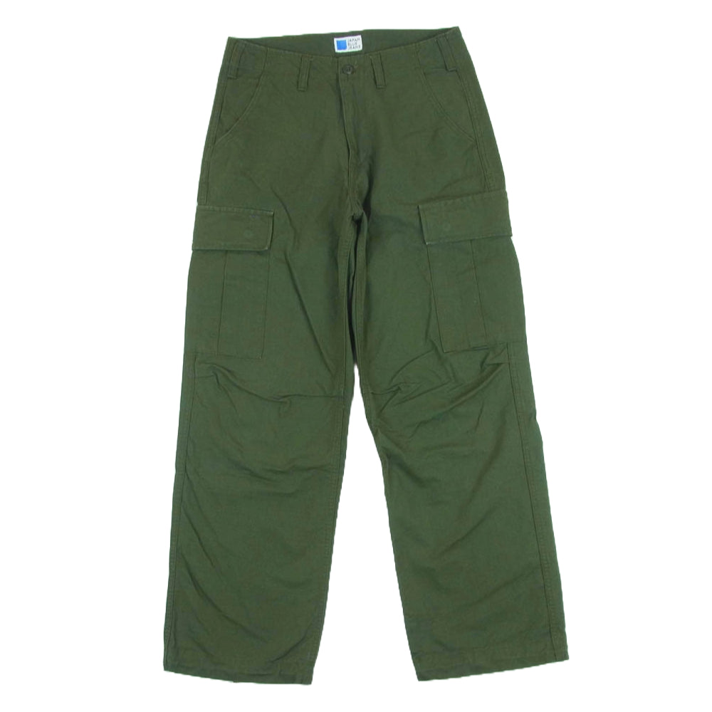 JAPAN BLUE JEANS ジャパンブルージーンズ M-65 Cargo 9.5oz Fatigue リップ ストップ 6ポケット ミリタリー パンツ グリーン系 XS【中古】