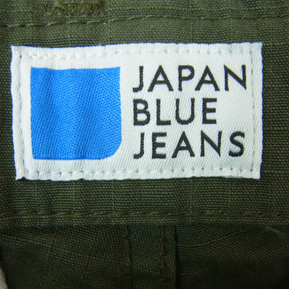 JAPAN BLUE JEANS ジャパンブルージーンズ M-65 Cargo 9.5oz Fatigue リップ ストップ 6ポケット ミリタリー パンツ グリーン系 XS【中古】