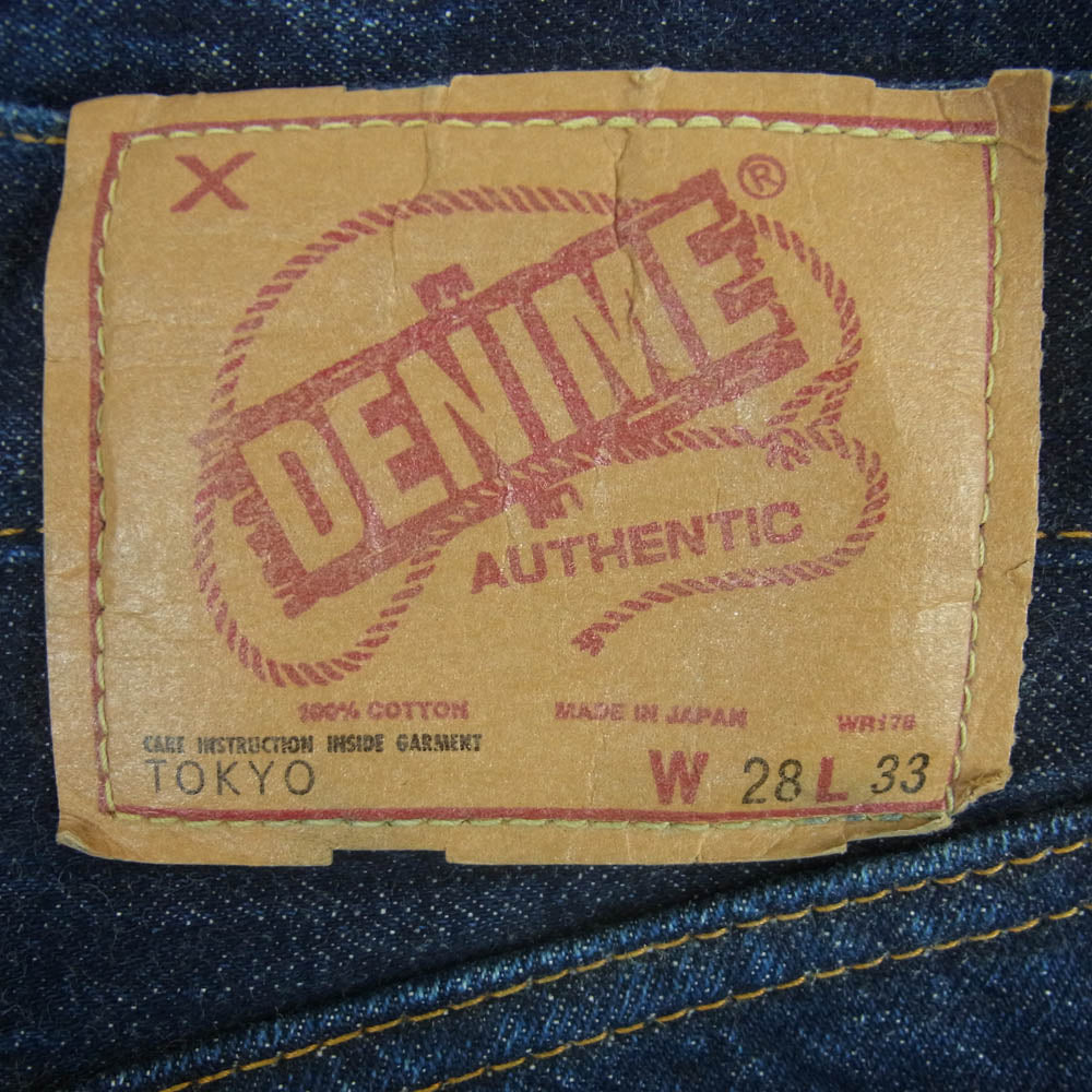 Denime ドゥニーム 旧ドゥニーム オリゾンティ期 TOKYO セルビッチ ボタンフライ デニム パンツ ジーンズ インディゴブルー系 W28 L33【中古】