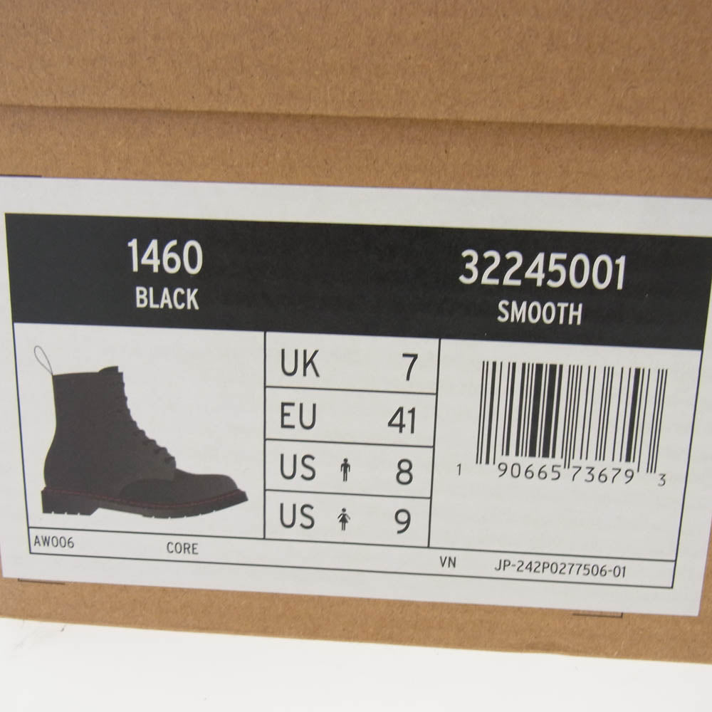 Dr.Martens ドクターマーチン 1460 8HOLE レッドステッチ 8ホール ブーツ ブラック系 UK7【新古品】【未使用】【中古】