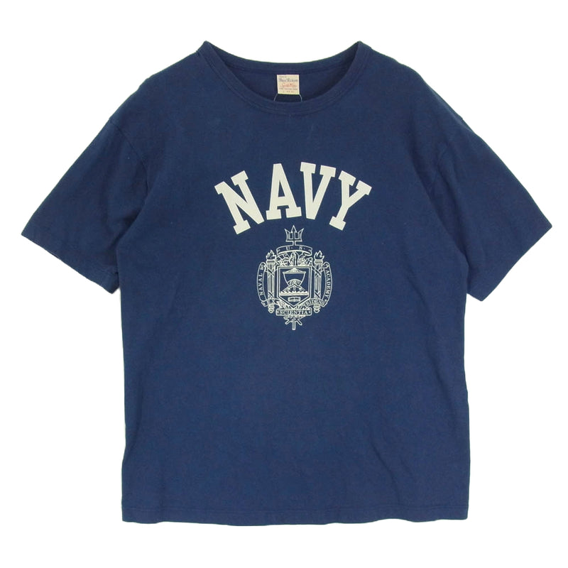Buzz Rickson's バズリクソンズ BR79398 U.S. NAVY S/S MILITARY TEE ネイビー ロゴ ミリタリー 半袖 Tシャツ ネイビー系 L【中古】