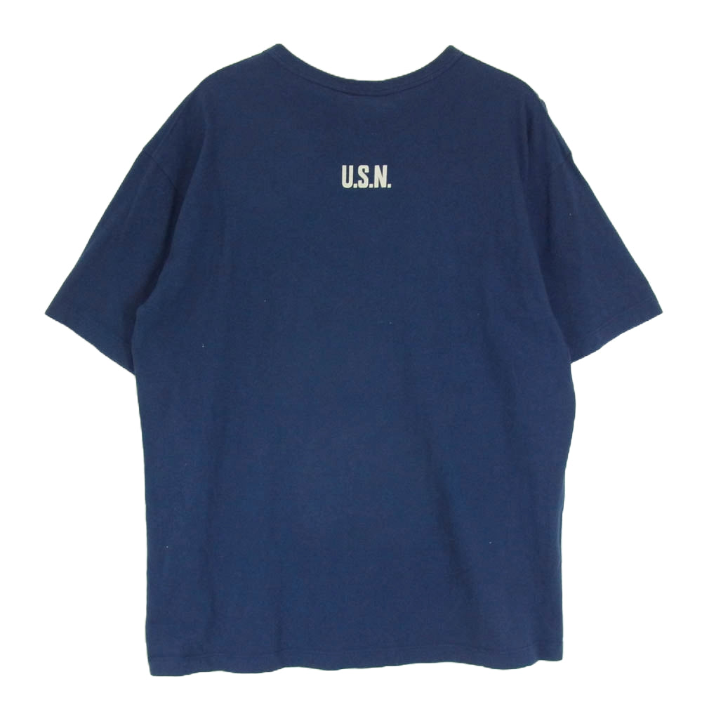 Buzz Rickson's バズリクソンズ BR79398 U.S. NAVY S/S MILITARY TEE ネイビー ロゴ ミリタリー 半袖 Tシャツ ネイビー系 L【中古】