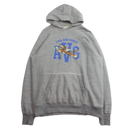 Buzz Rickson's バズリクソンズ BR69458 14th AIR FORCE フライングタイガー スウェット パーカ グレー系 XXL【中古】