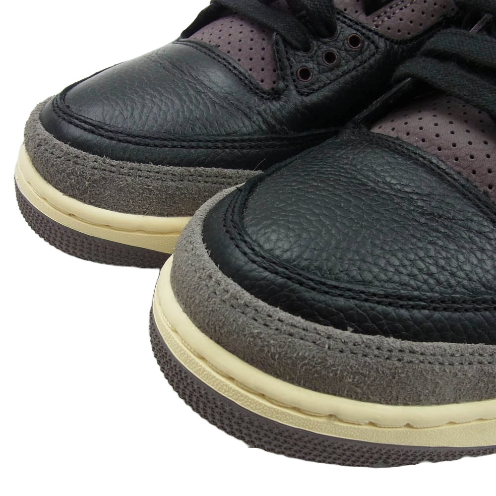 NIKE AIR JORDAN ナイキ ジョーダン FZ4811-001 × A Ma Maniere Women's Air Jordan 3 Retro OG SP AJ3 アママニエール ウィメンズ エアジョーダン レトロ スニーカー ブラック系 フラットピューター系 28cm【中古】