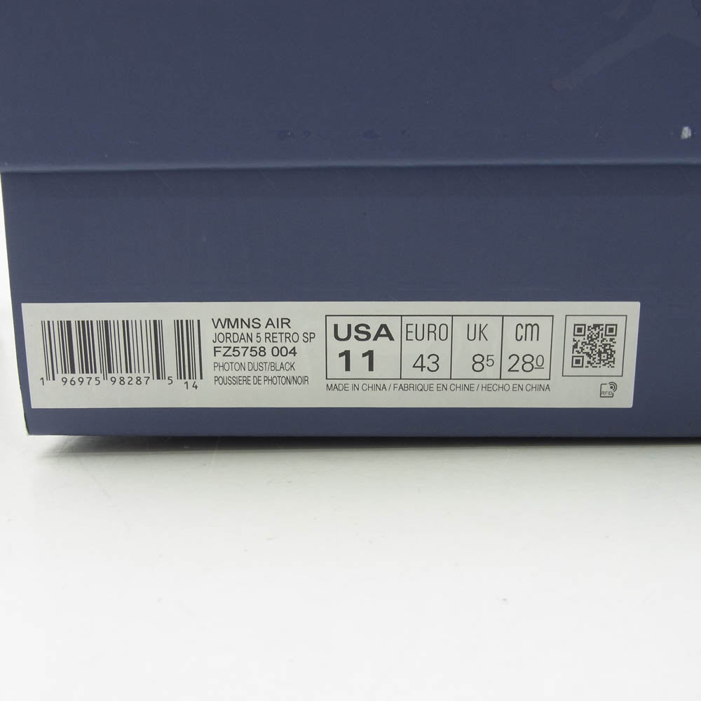 NIKE AIR JORDAN ナイキ ジョーダン FZ5758-004 × A Ma Maniere Women's Air Jordan 5 Retro SP AJ5 アママニエール ウィメンズ エアジョーダン レトロ スニーカー ブラック系 ブルー系 ホワイト系 28cm【中古】