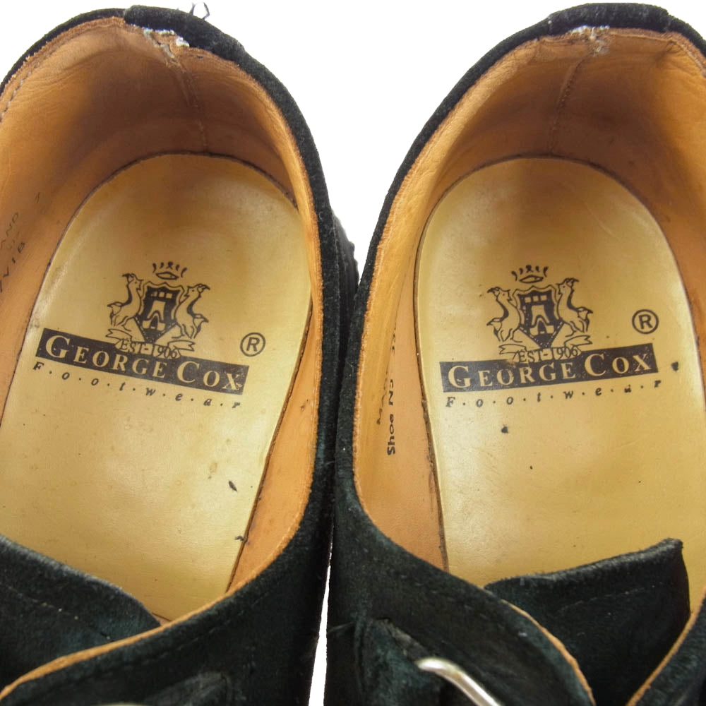 GEORGE COX ジョージコックス 3588 GIBSON ギブソン スエード ラバーソール シューズ ブラック系 7【中古】