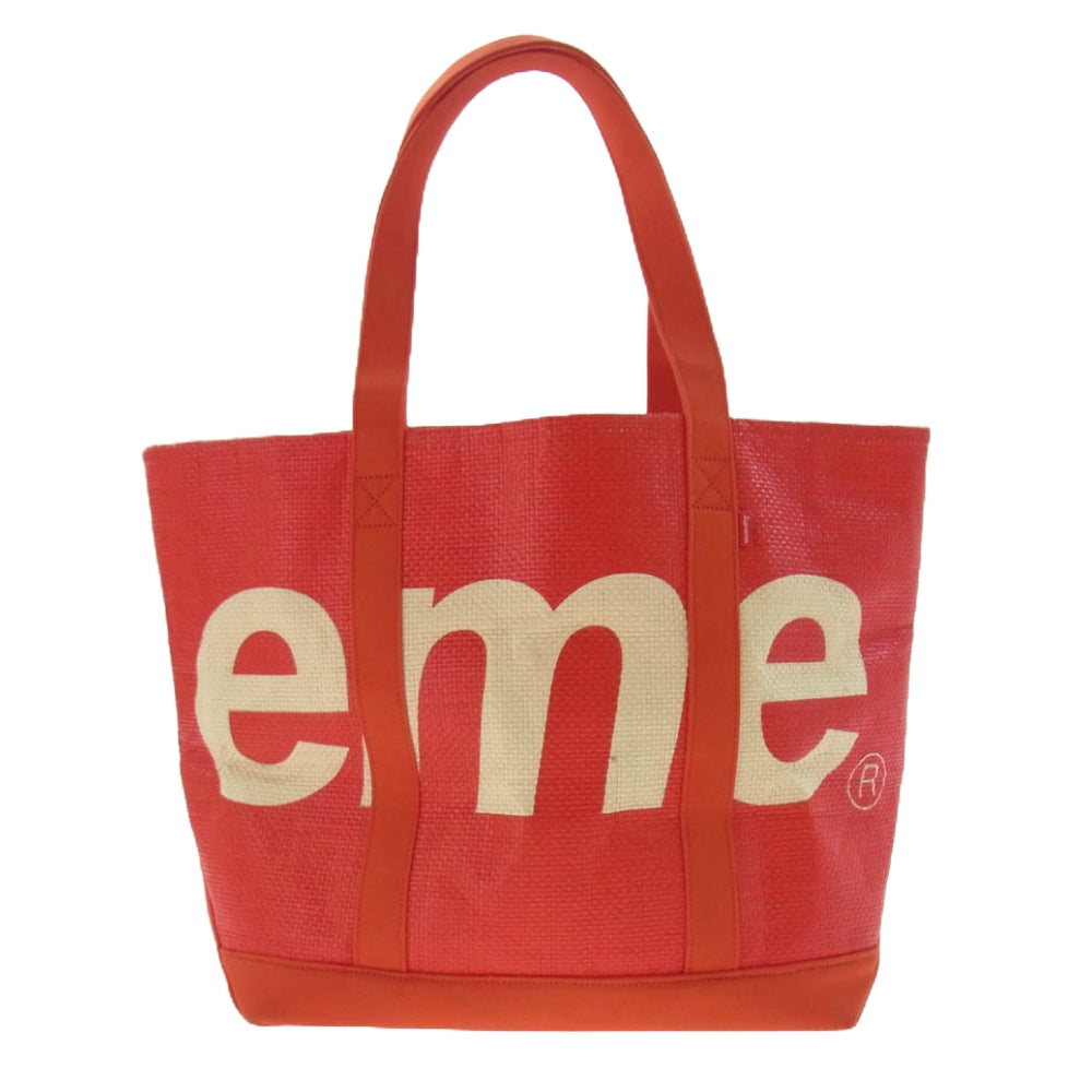 Supreme シュプリーム 20SS RAFFIA TOTE BAG ラフィア トート バッグ レッド系【中古】
